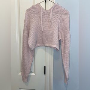 Aeropostale Crop Sweater. Crop Top. Waffle pattern. Blush Pink. Size Small.